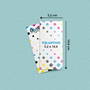 Flyers - Volantino Formato 5.2x14.8 cm.