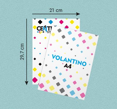 Flyers – Volantino Formato A4 (21×29,7 cm)